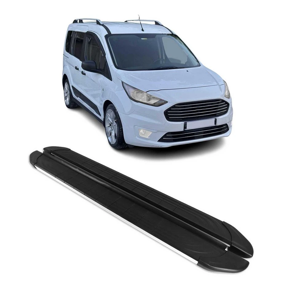 OMAC Trittbretter Ford Connect 2014-24 kurzer Radstand L1 Aluminium Silber 2-tlg.
