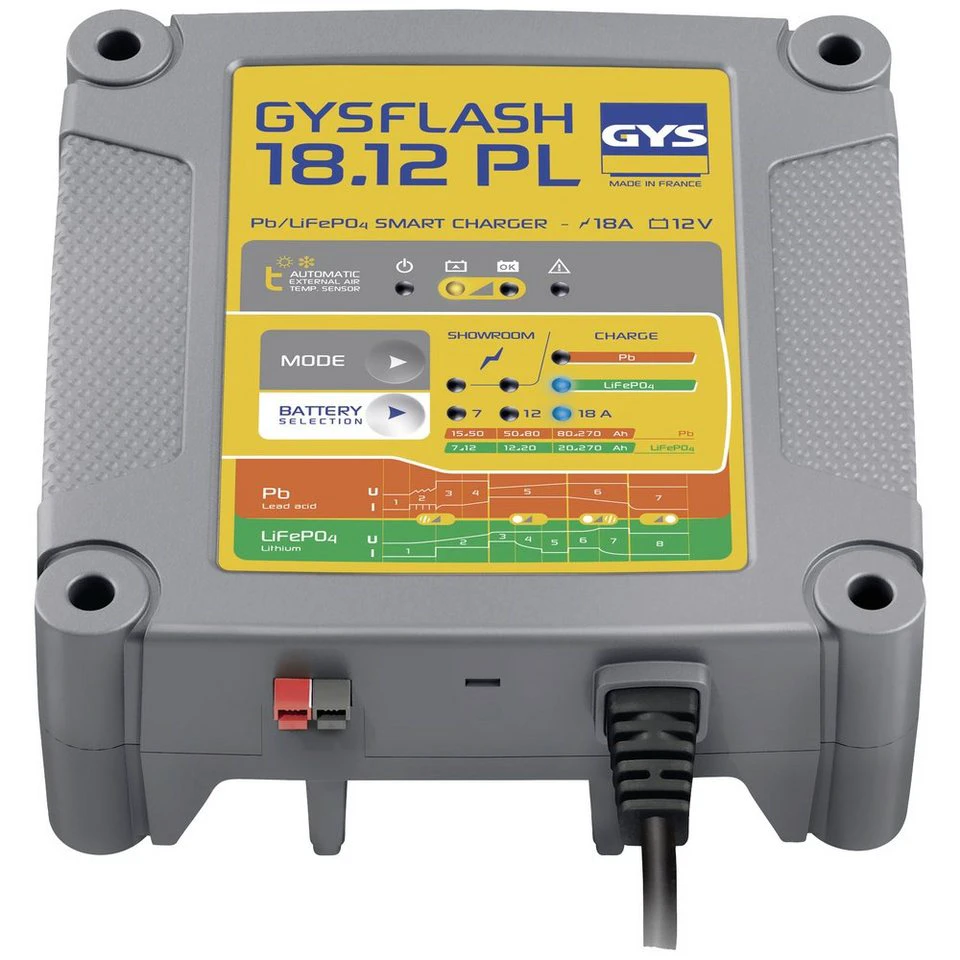 GYS GYSFLASH 18.12 PL 026926 Automatikladegerät 12 V 18 A Autobatterie-Ladegerät
