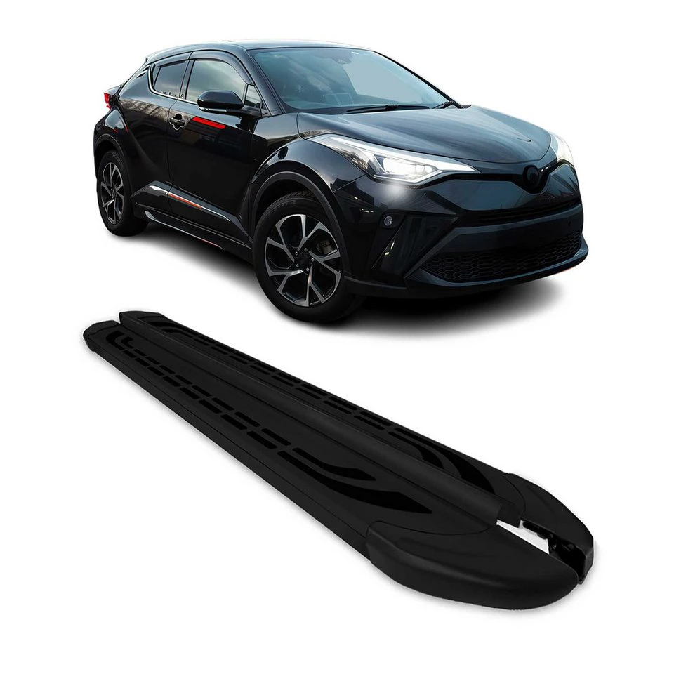 OMAC Trittbretter Toyota C-HR Hybrid 2016-2023 Aluminium 2-tlg. rutschfest Aerodynamik