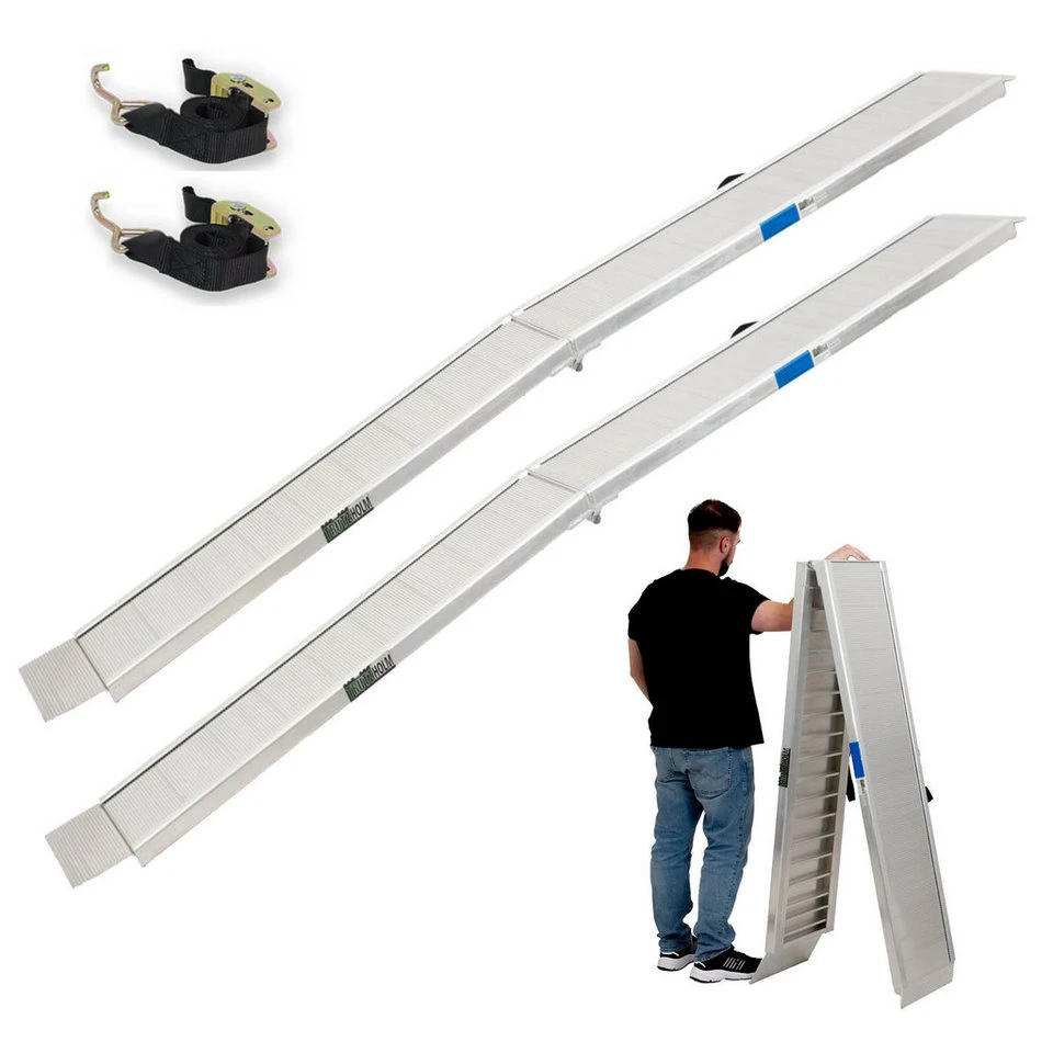 TRUTZHOLM Auffahrrampen Alu klappbar 307 cm 900 kg geriffelt 2er Set