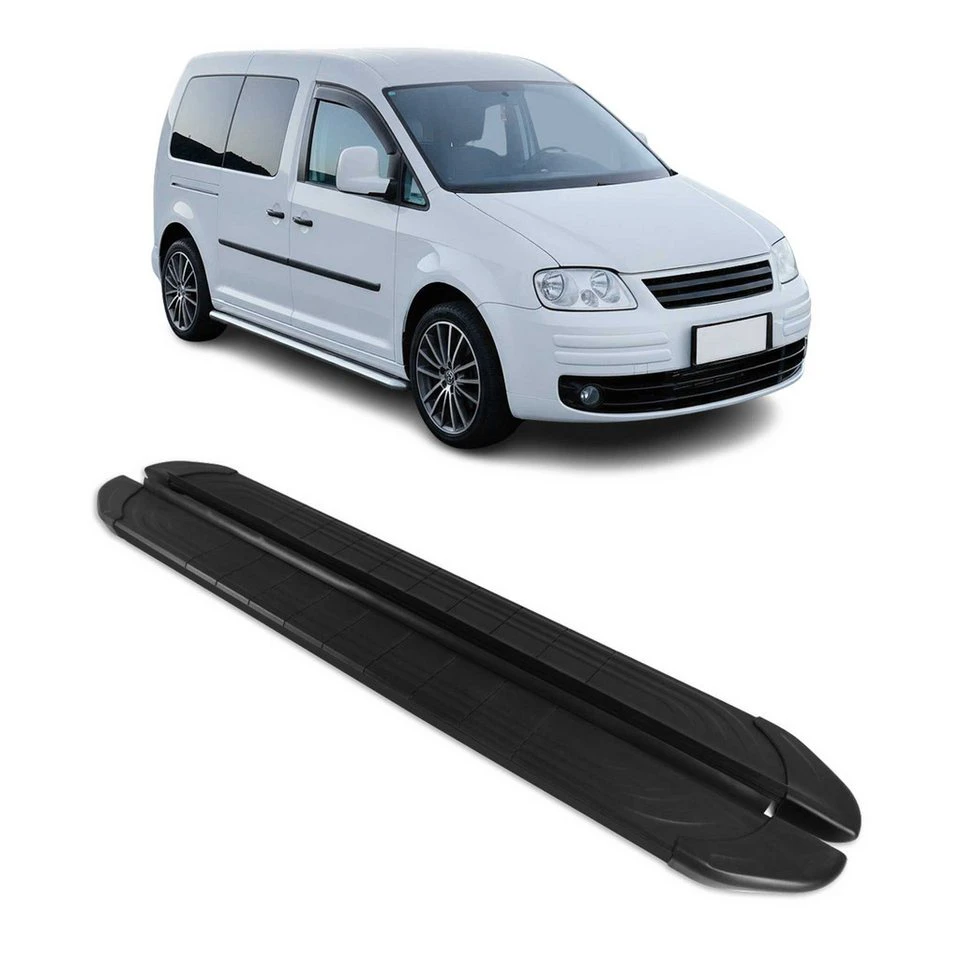 OMAC Aluminium Trittbretter für VW Caddy Maxi 2003-2020 2-teilig rutschfest