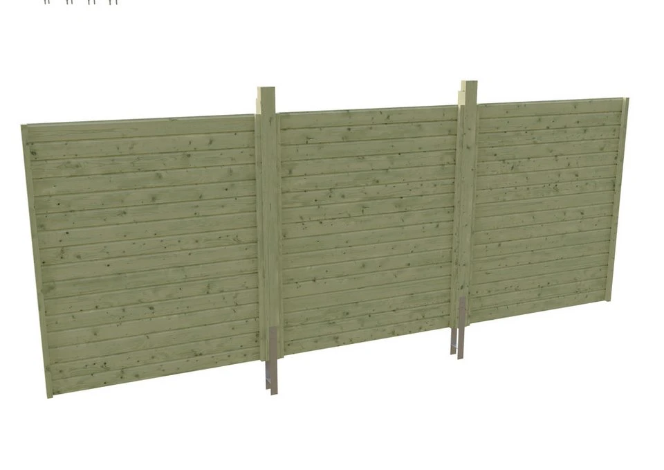 Skanholz Carport-Rückwand 550 x 200 cm Profilschalung Fichte