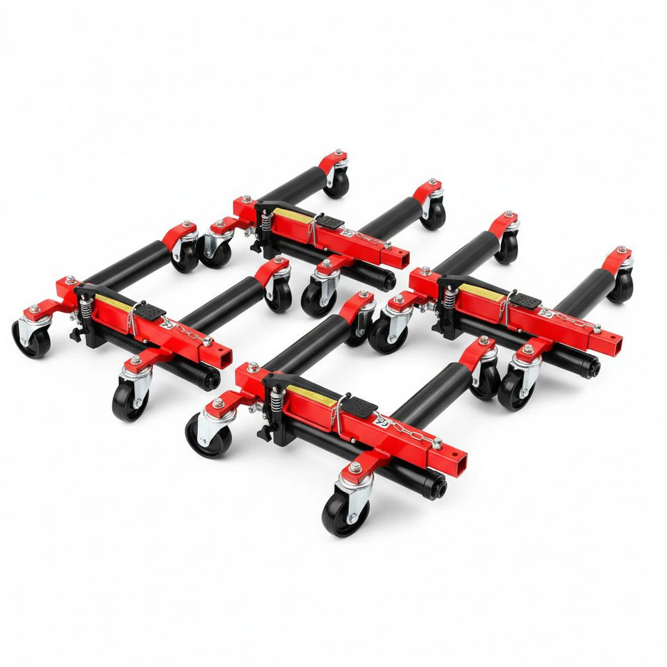 TRUTZHOLM Rangierwagenheber 4er-Set hydraulisch 680 kg Hubhöhe 8 cm für Reifen bis 30 cm