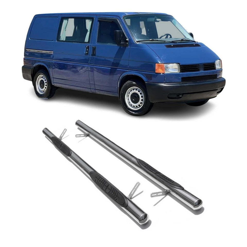 OMAC Trittbretter Stahl VW Transporter T4 1990-2003 L1 kurz 2-tlg.