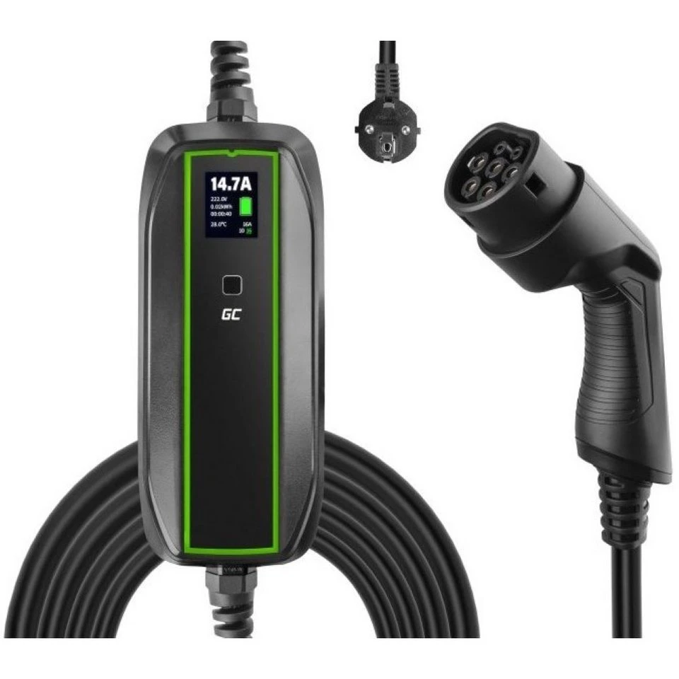 Green Cell EV PowerCable 3,6 kW Typ 2 6,5 m schwarz