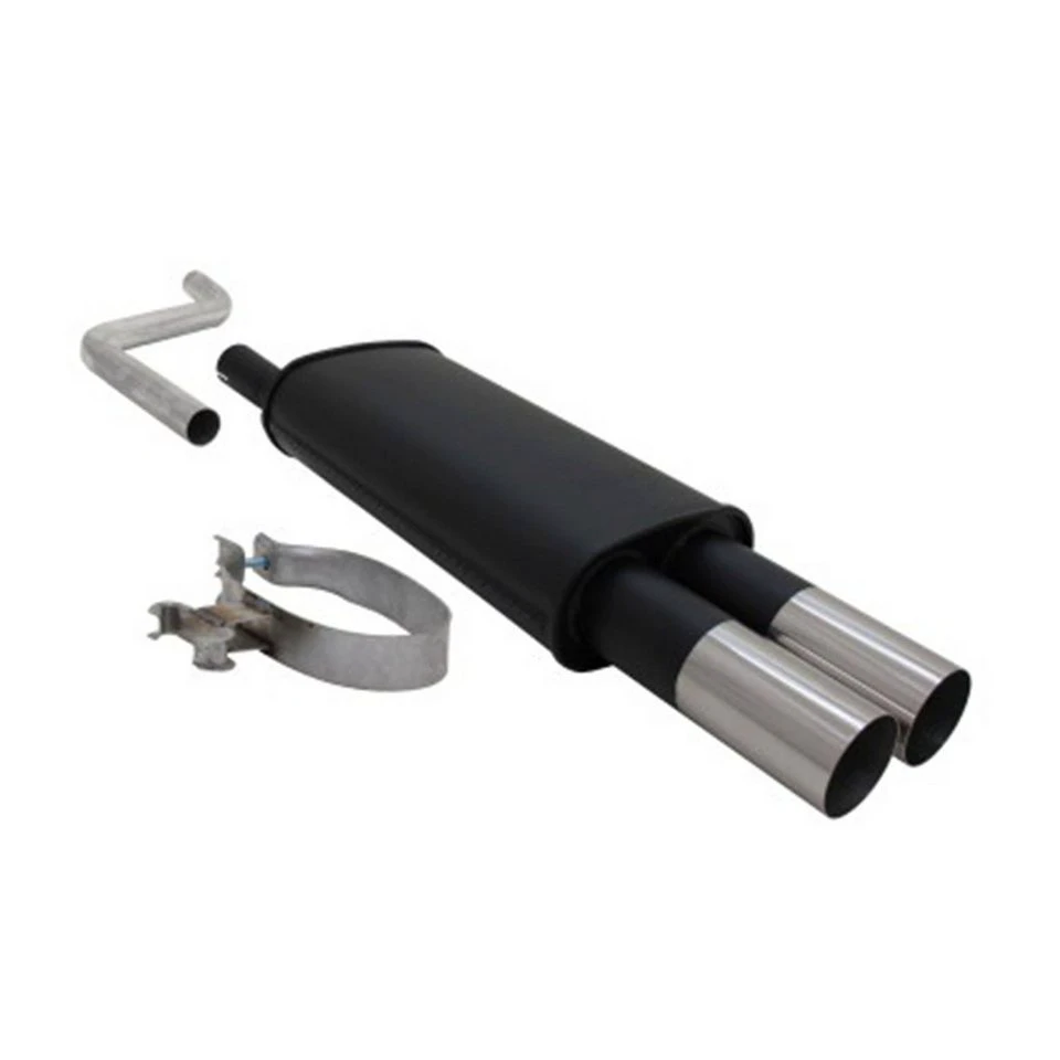 OMAC Novus Sportendschalldämpfer VW Polo II/III 86C 2x76 mm Edelstahl EG-Betriebserlaubnis