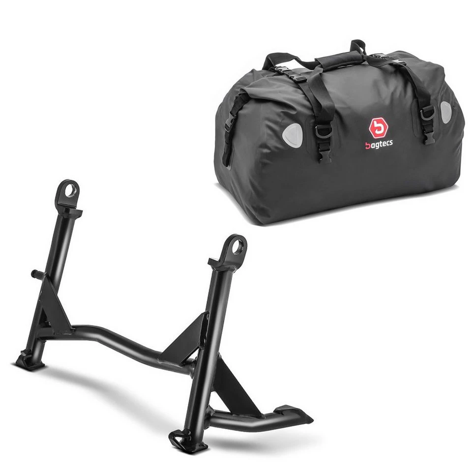 ConStands Motorrad-Hauptständer Set mit Bagtecs Hecktasche XF60 für Kawasaki Z 900 RS Cafe 18-25