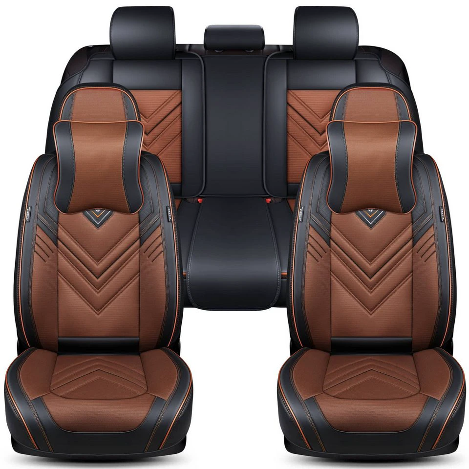 BREMER SITZBEZÜGE Autositzbezug Audi A1 8X 2010-2018 Schwarz/Braun Komplettset