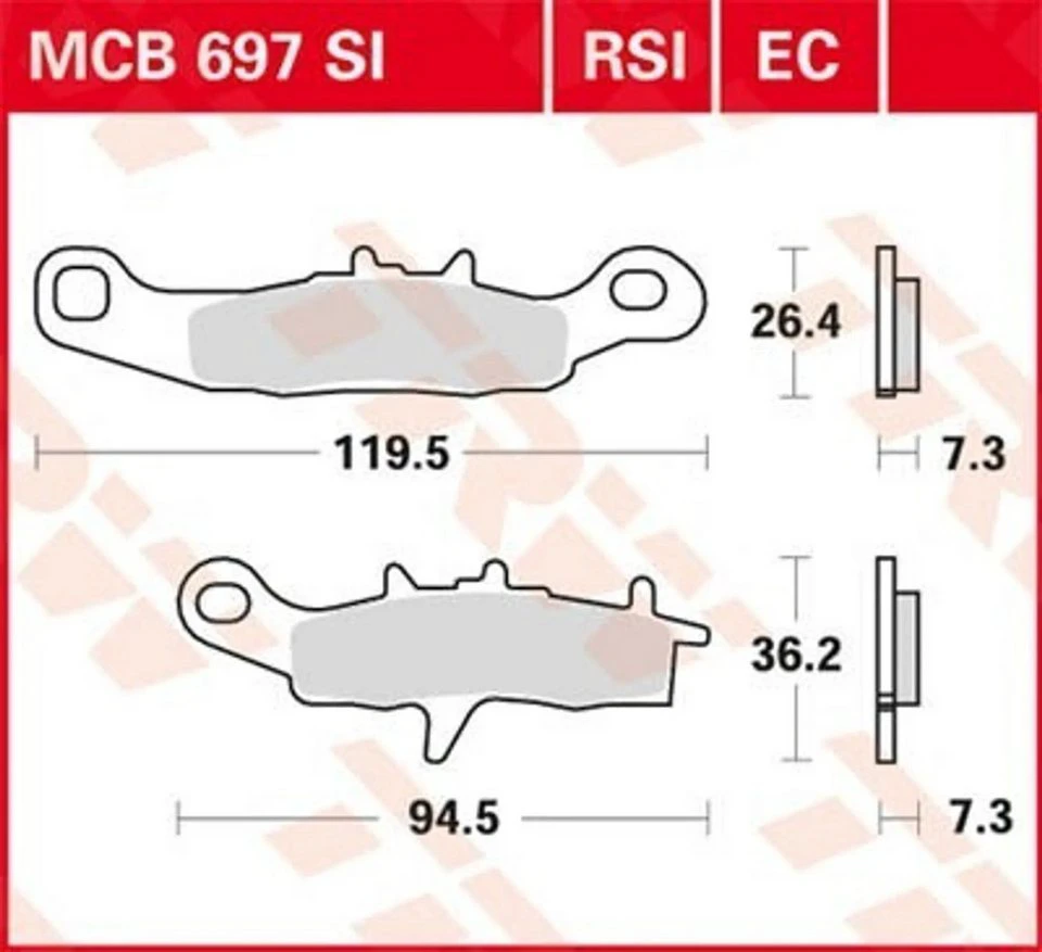 TRW / Lucas Bremsbelag MCB697SI Sintermetall mit ABE für Motorradbremsen