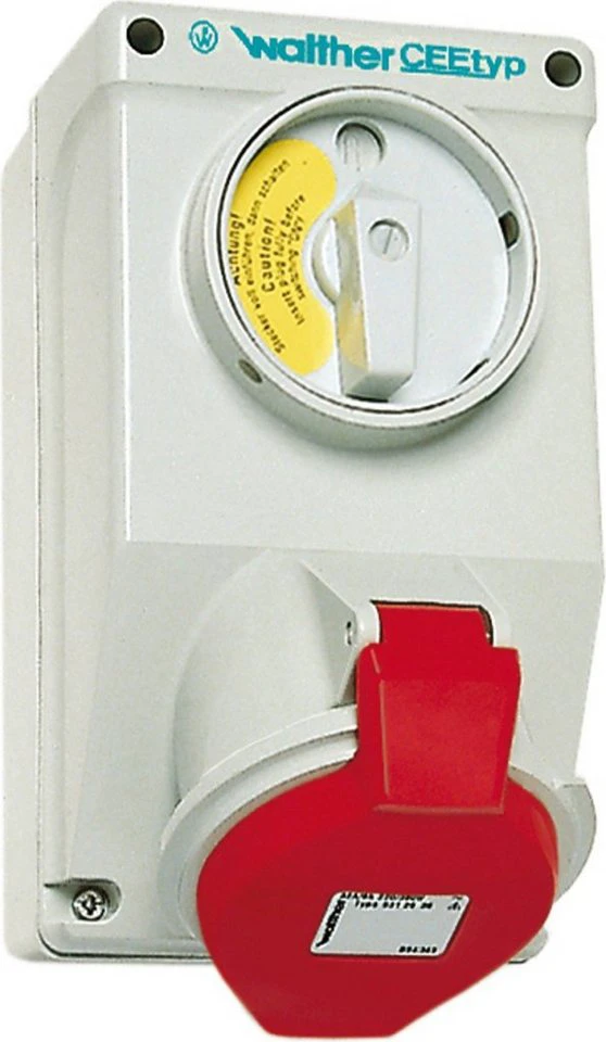 Walther Werke Wandsteckdose AT110 16 A 5P 400 V 6 h IP44 rot