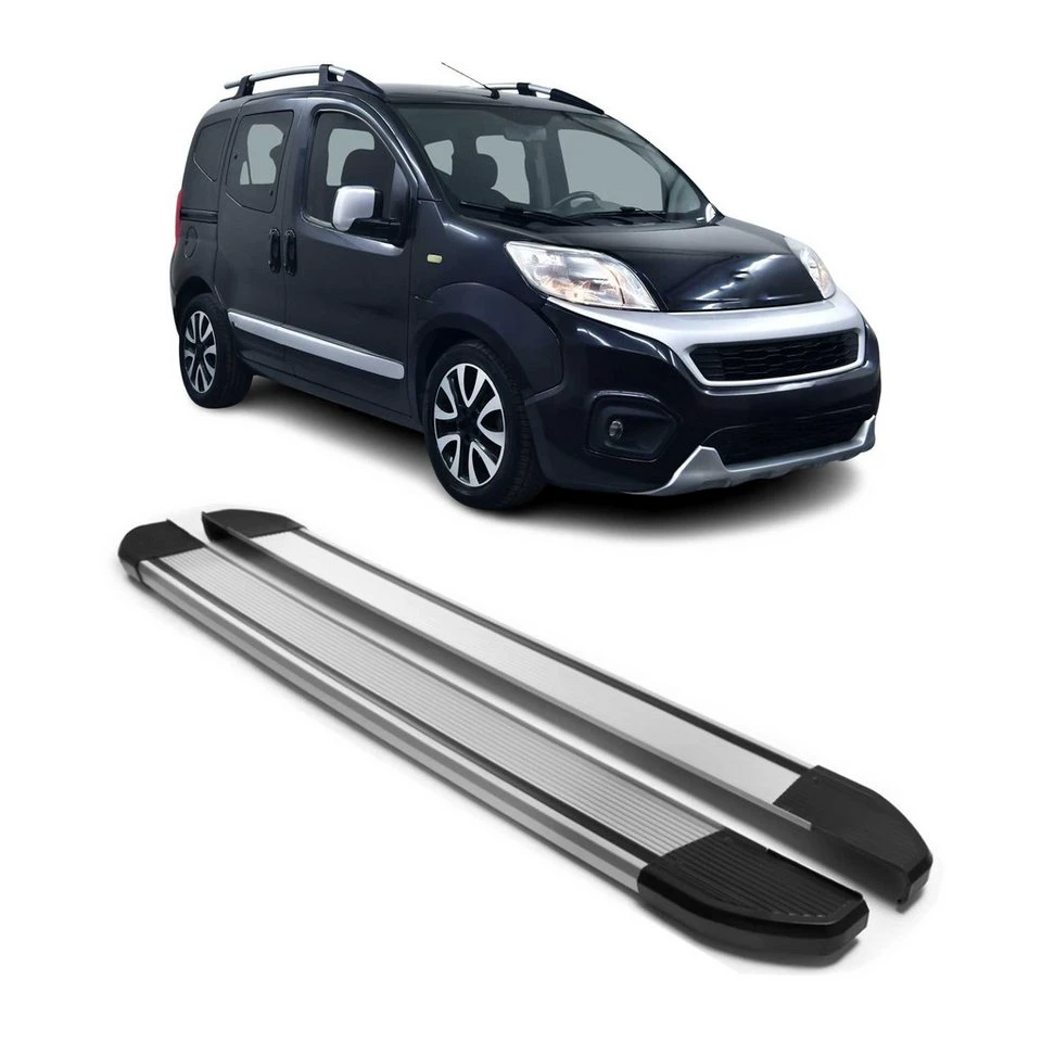 OMAC Aluminium Trittbretter Fiat Fiorino 2008-2024 2-teilig rutschfest