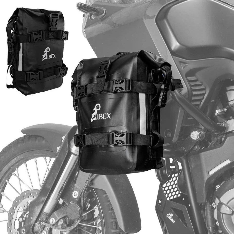 ZIEGER Sturzbügel Set Triumph Tiger 900 mit 2 SCHNORR Explor 8 Sturzbügeltaschen schwarz