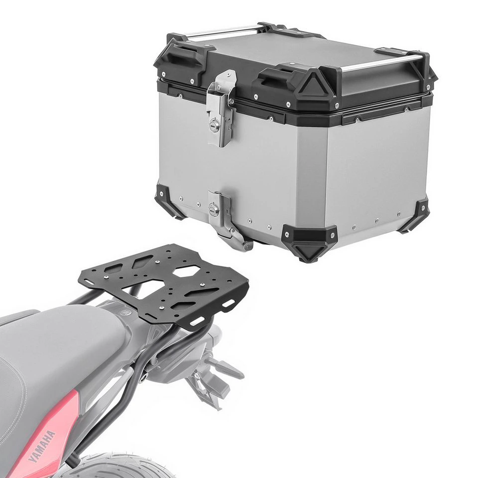 Bagtecs XB45 Topcase Set Aluminium Yamaha Tracer 7 21-24 45 Liter silber