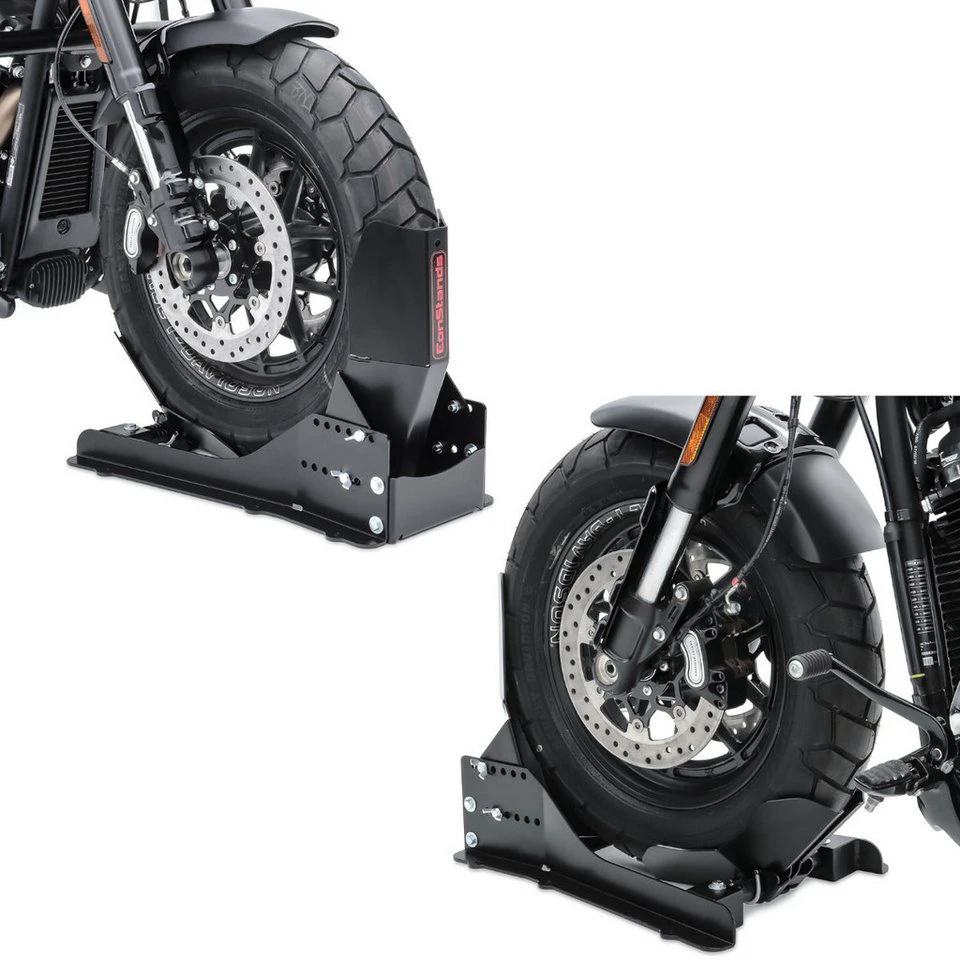 ConStands Easy Vario Fix Motorradheber 2x Vorderradhalterung schwarz 15-21 Zoll