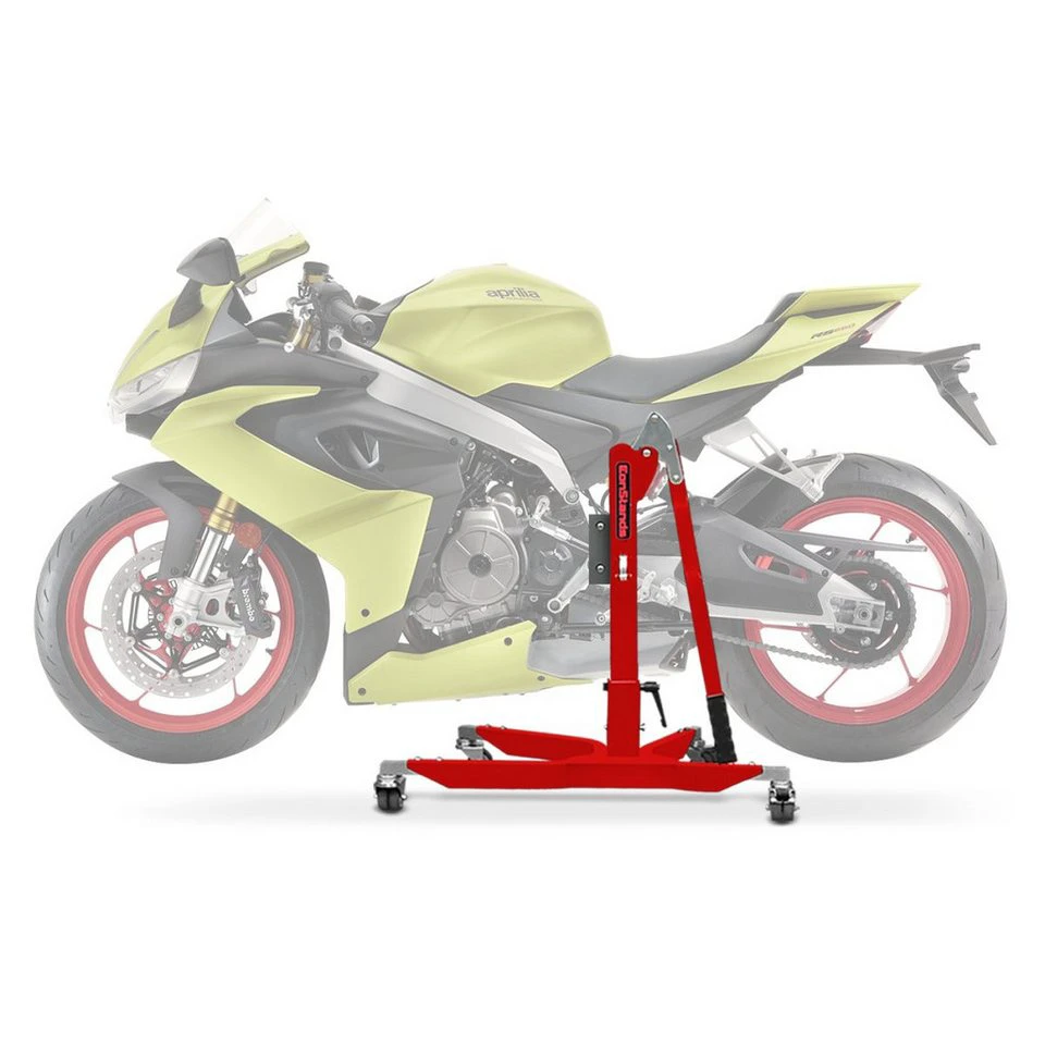 ConStands Motorradheber CS Power Classic-Zentralständer Aprilia RS 660 20-25 Rot