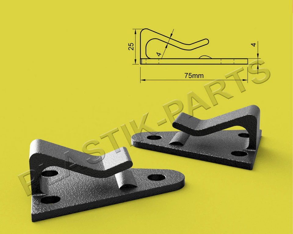 Plastik Parts Fahrrad-Gepäckträger Halterung für Fahrradtasche 2er Set Schwarz ABS Kunststoff Universal