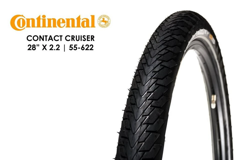 CONTINENTAL CONTACT Cruiser Fahrradreifen 28 Zoll 2,2 Zoll 55-622 schwarz