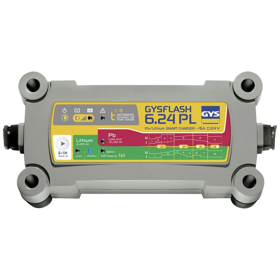 GYS GYSFLASH 6.24 PL 027398 Automatikladegerät 24 V 6 A für Autobatterien