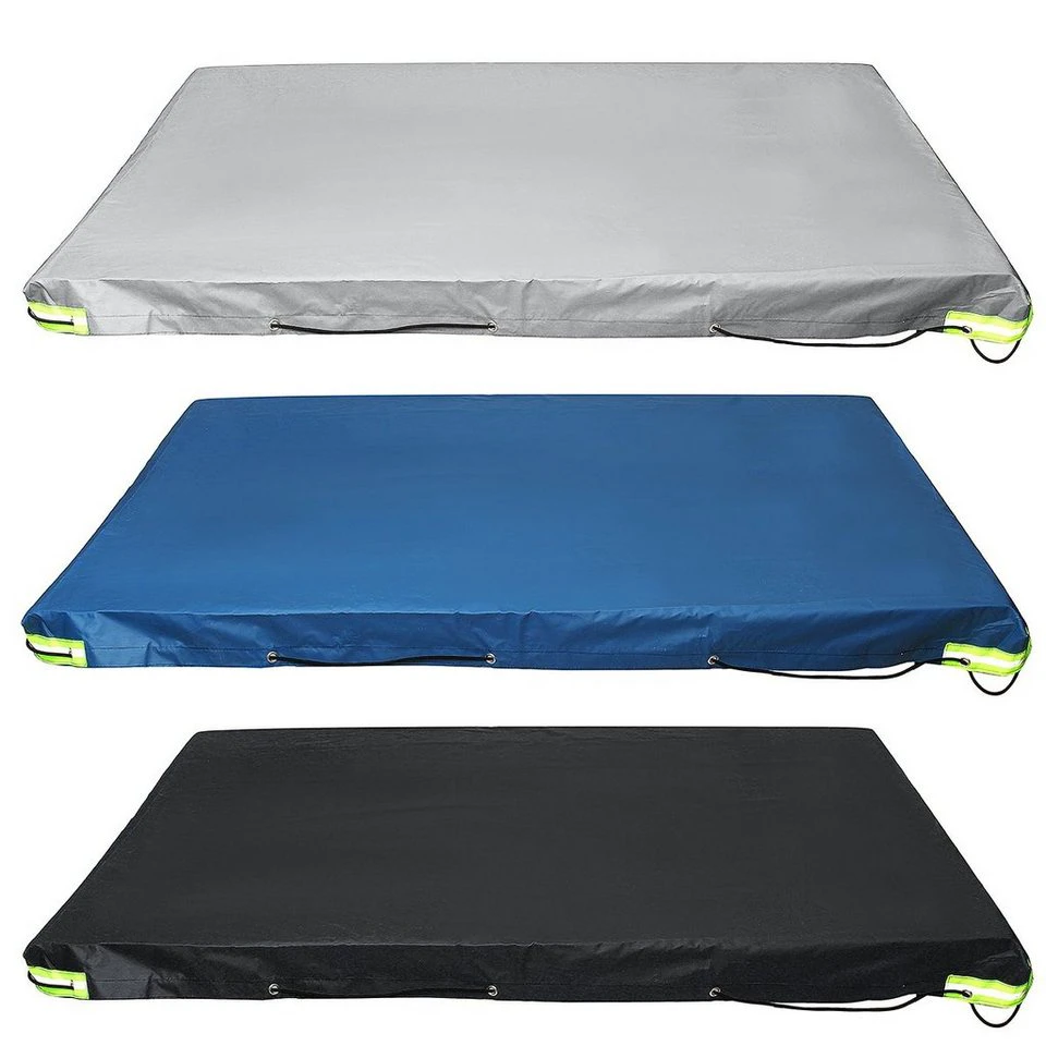 AUDEW Anhängerabdeckung Autoplane 183x122x13cm mit Gummiseil Blau/Schwarz für Stema