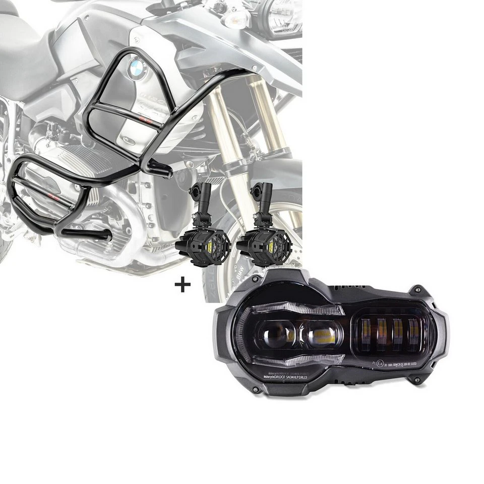 Motoguard Motor-Schutzhülle Set Sturzbügel oben unten Scheinwerfer XL4 BMW R 12