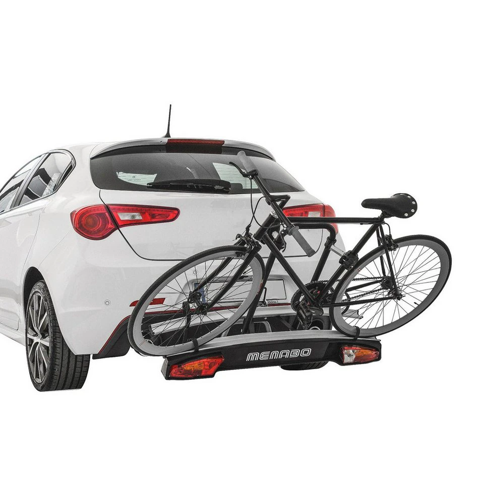 OMAC Fahrrad-Deichselträger Fahrradträger Anhängerkupplung E-Bike 2 Fahrräder abnehmbar faltbar