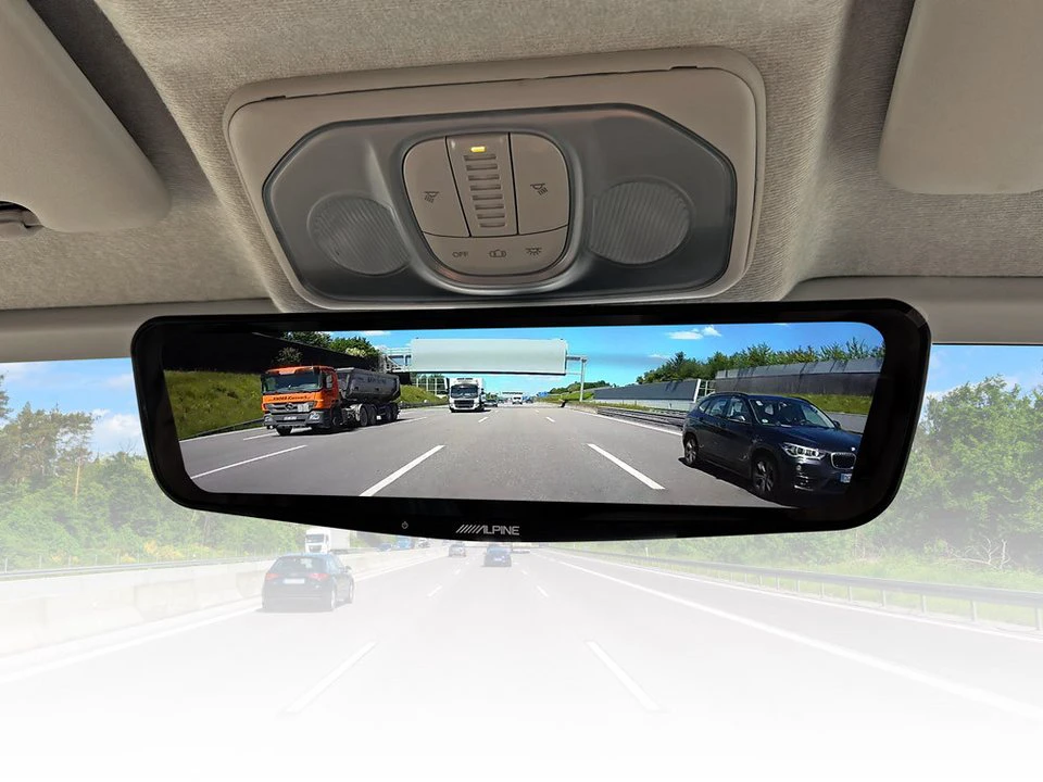 Alpine DME-R1200 digitaler Rückspiegel Rückfahrkamera