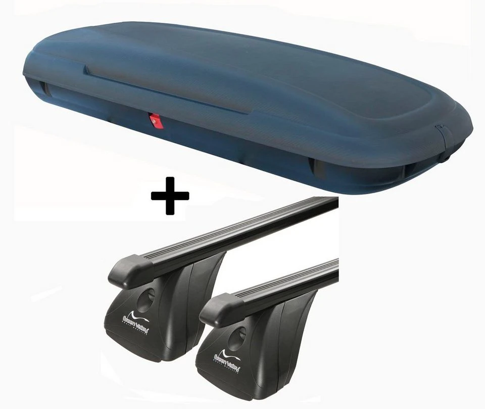 VDP Dachbox 480 Liter Carbon-Optik abschließbar Stahl Dachträger Ford C-Max I 3-5Türer 2003-2010