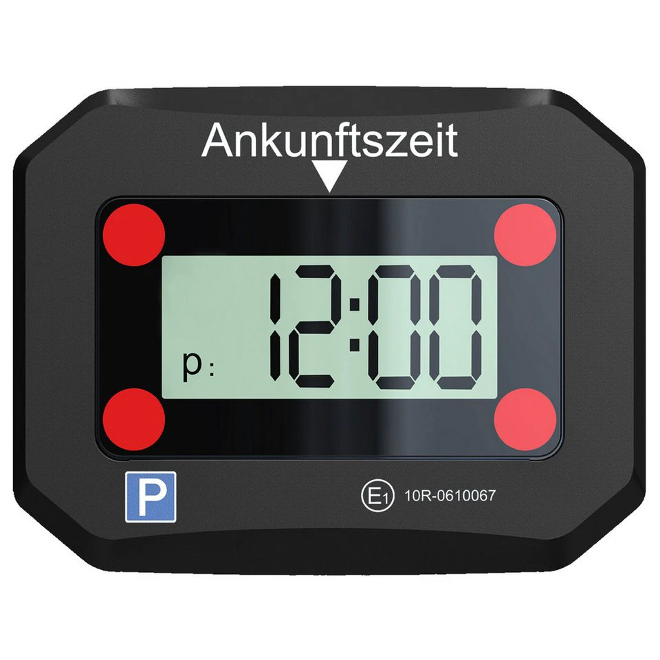 Miraval Digitale Parkscheibe elektronische Parkscheibe schwarz