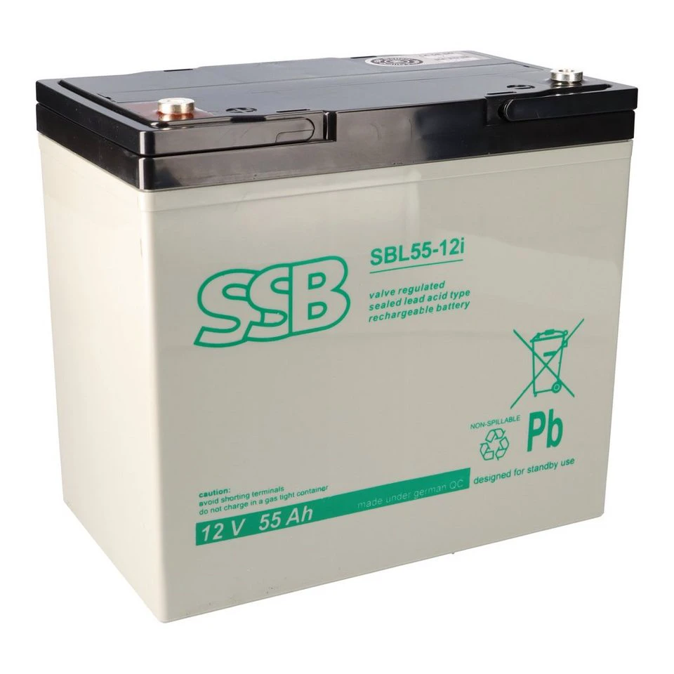 SSB Battery SBL55-12i AGM Batterie 12 V 55 Ah M6 Schraubanschluss