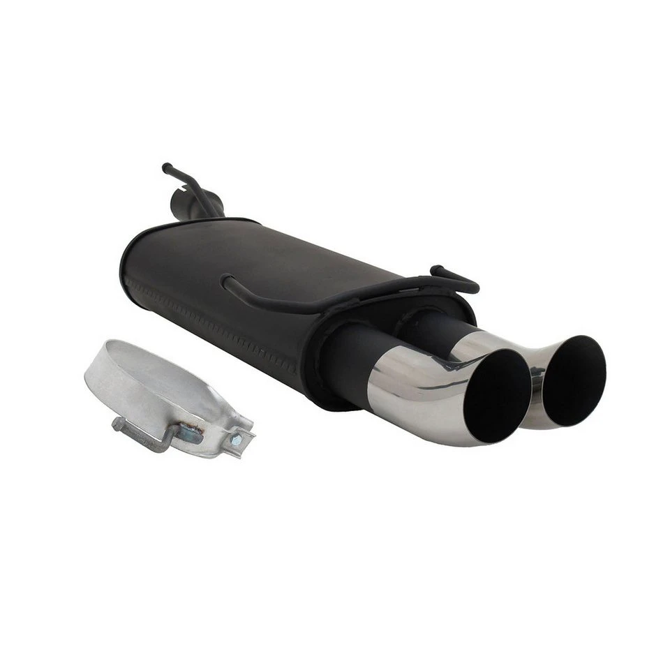OMAC Novus Sportauspuff Opel Astra F Kadett E 2x76mm mit ABE 1-tlg Doppelter Ausgang