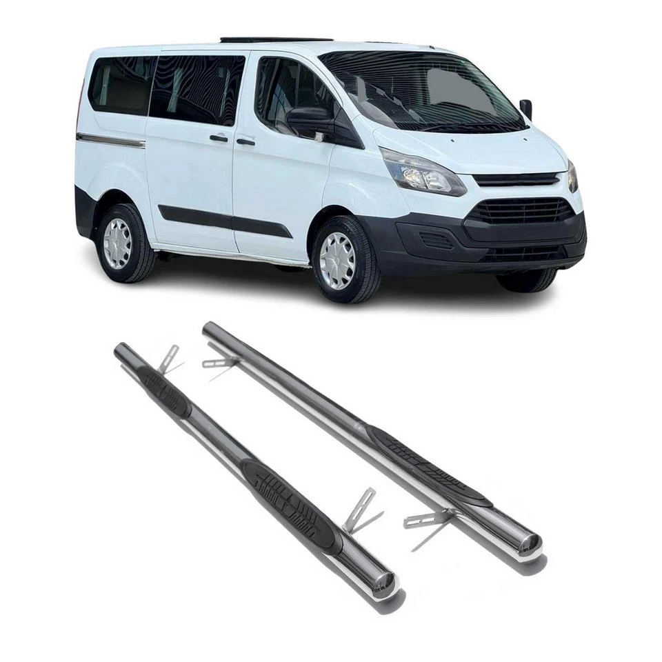 OMAC Kfz-Schmutzfänger Edelstahl für Ford Transit Custom 2012-2024 L1 2-tlg.