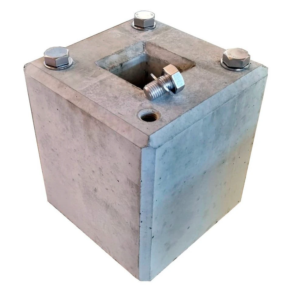 DIE-LADESÄULE.DE Elektroauto-Ladestation-Halterung Fertigbetonfundament für Easee Base C30/37 30 kg
