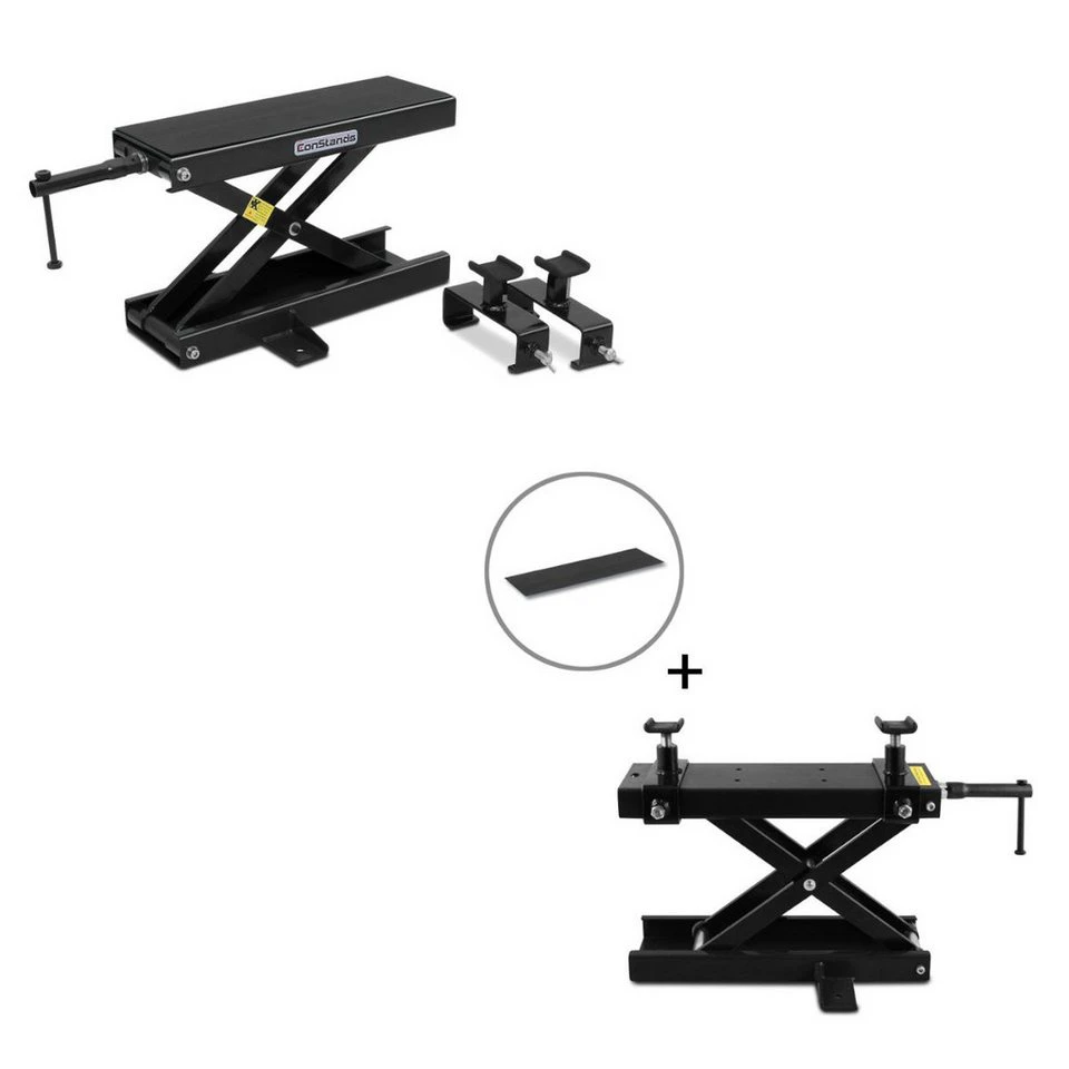 ConStands Mini-Lift Scherenheber 2x Hebebühne Gummimatte schwarz bis 500 kg