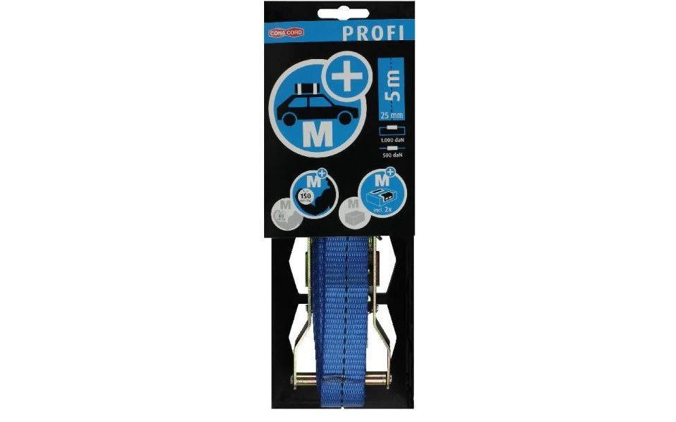 Aco Conacord Zurrgurt Spanngurt 25 mm x 5 m mit Ratsche und Kantenschutz
