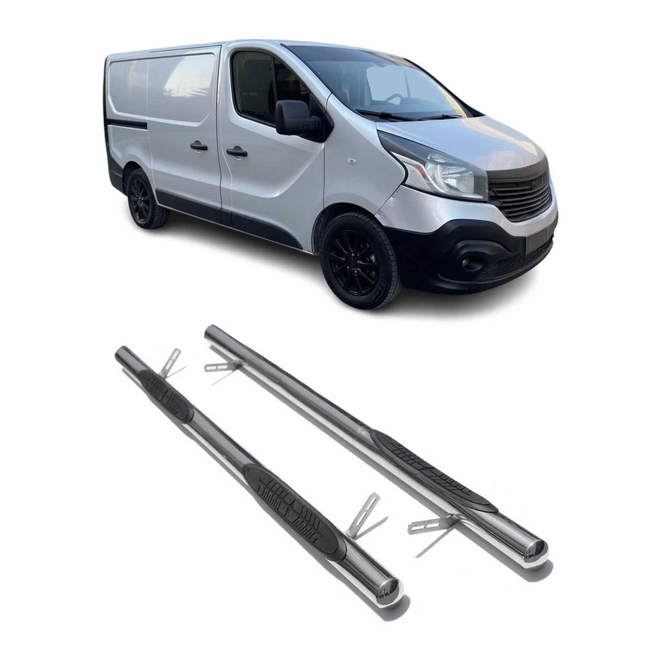 OMAC Trittbretter Stahl Renault Trafic 2014-2025 Kurzradstand L1 2-tlg.
