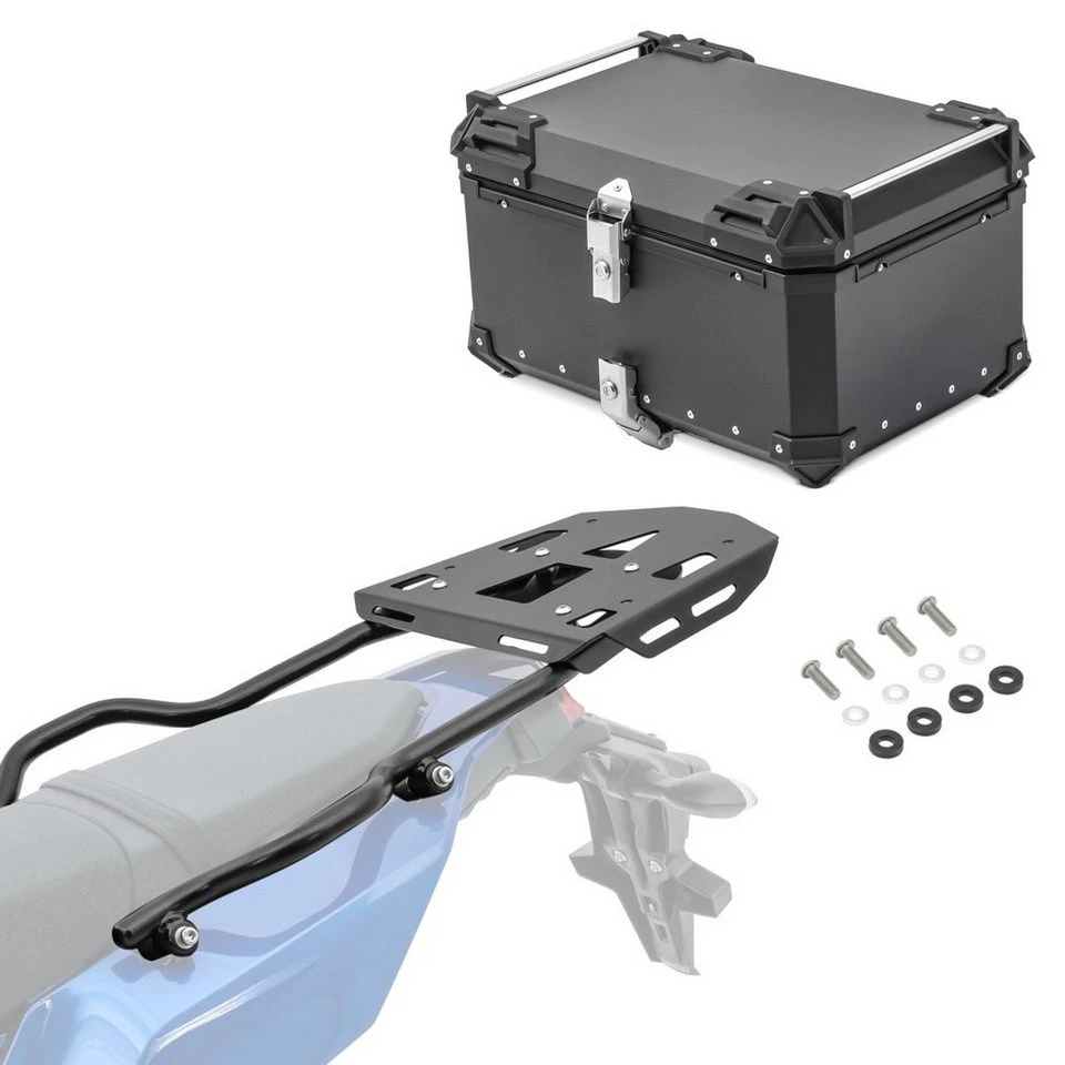 Bagtecs Topcase Set XB65 für Yamaha Tenere 700 Rally 19-25 Alu Träger schw