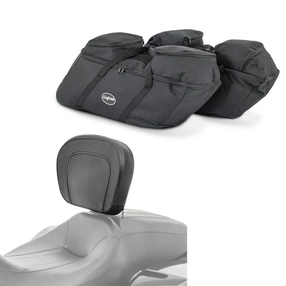 Craftride Kofferinnentaschen Fahrerrückenlehne Touring Seitenkoffer wasserabweisendes Nylon