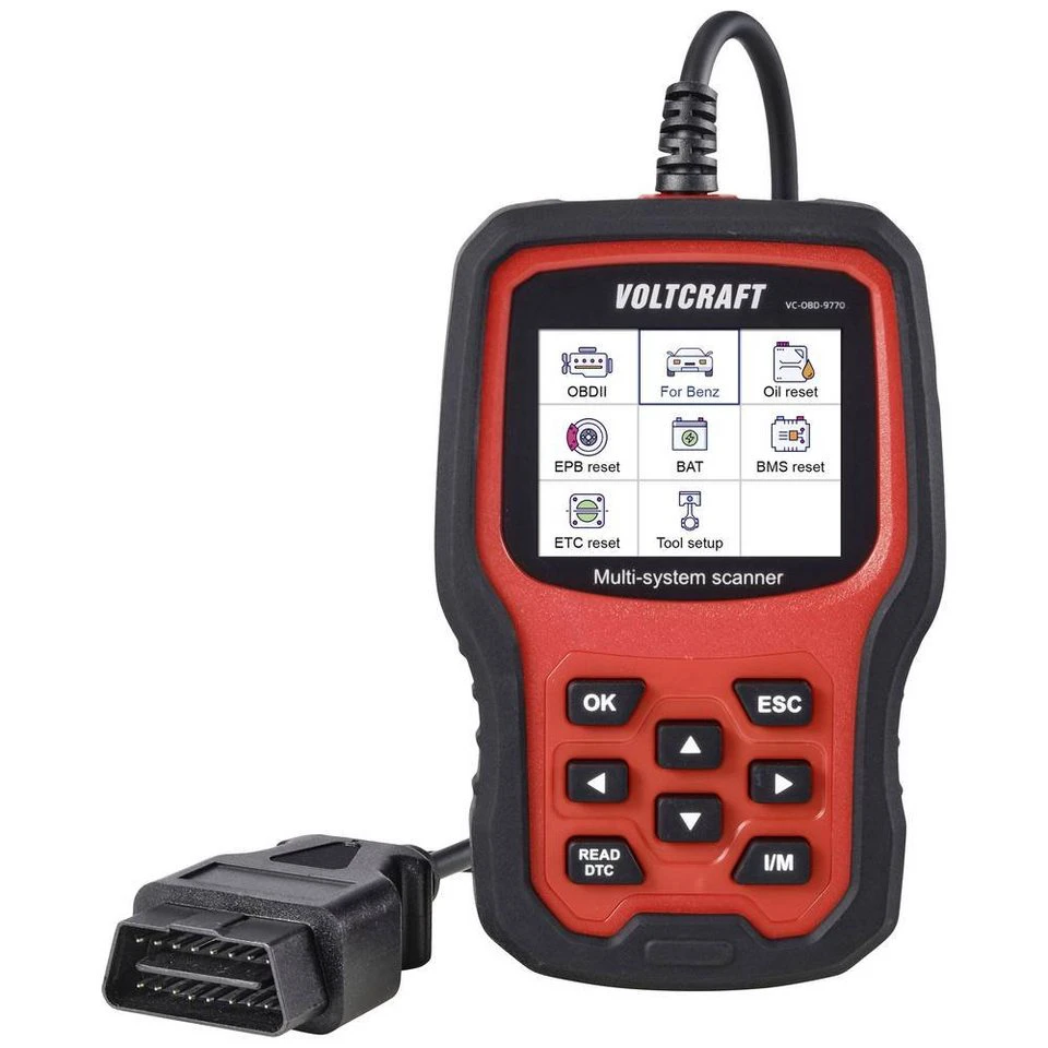 VOLTCRAFT OBD2-Diagnosegerät VC-OBD-9770 OBD II Diagnosetool