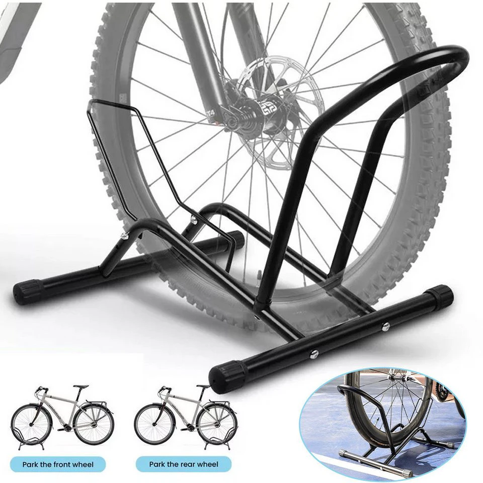 Refined Living Fahrradständer verstellbar 16-29 Zoll Schwarz Bodenständer MTB Rennrad