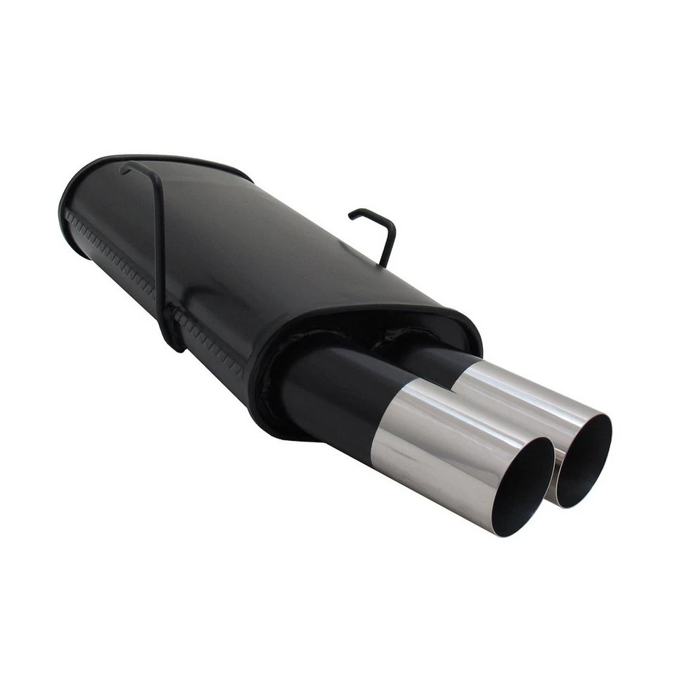 OMAC Novus Sportendschalldämpfer Peugeot 106 2x76mm Edelstahl-Endrohr Gruppe N EG-Betriebserlaubnis