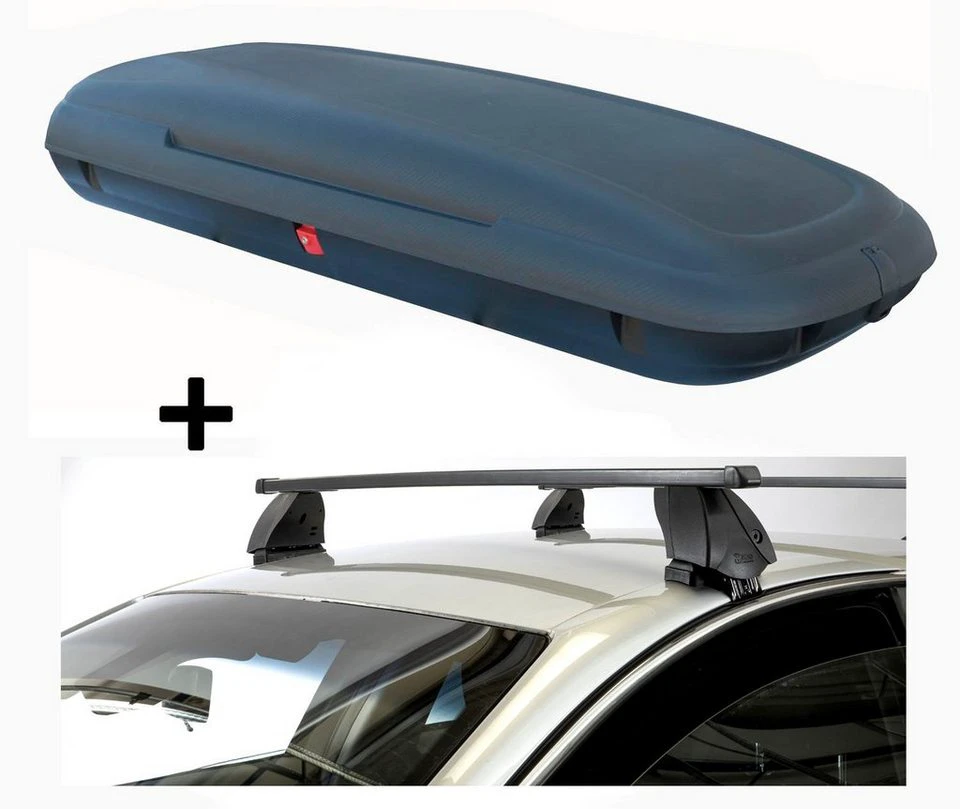 VDP Dachbox 480 Liter carbonlook mit Dachträger K1 MEDIUM Bmw Serie 5 (F11) Touring 10-13