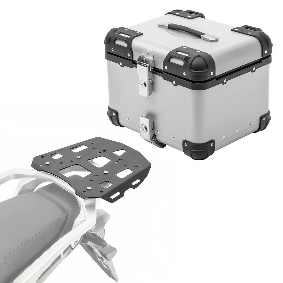 Bagtecs Topcase Set XS45 Aluminium Topcase Gepäckbrücke Husqvarna Norden 901 21-25 sil
