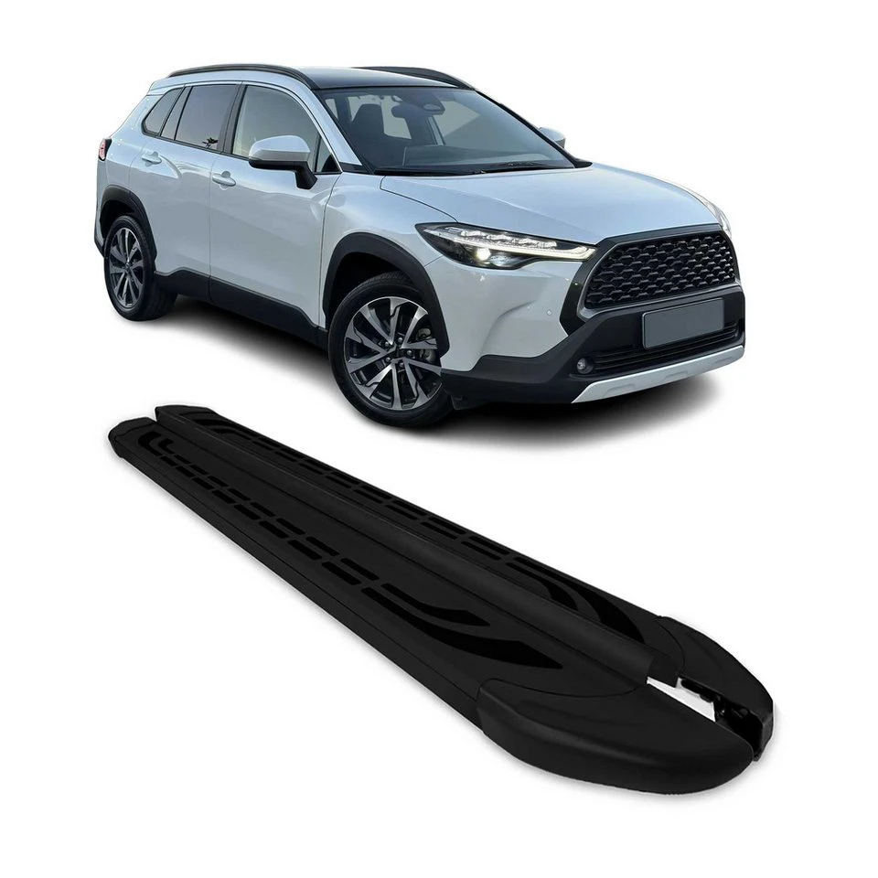 OMAC Aluminium Trittbretter Toyota Corolla Cross 2020-2025 2-tlg. rutschfest