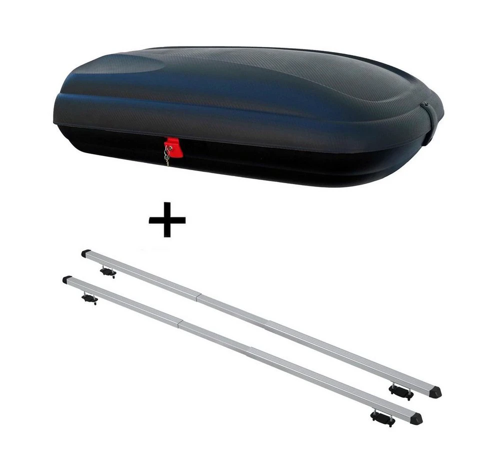 VDP Dachbox BA320 320 Liter Carbon-Optik abschließbar mit Dachträger RAPID Nissan Qashqai+2 J10E 08-13