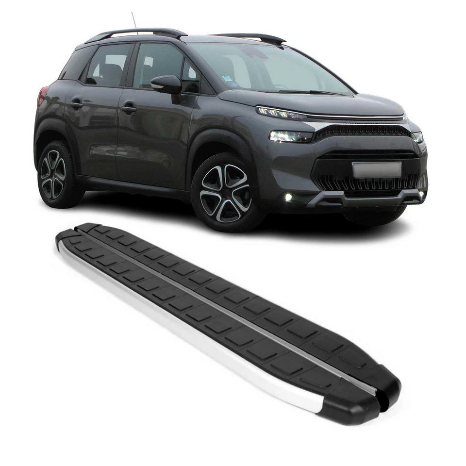OMAC Trittbretter für Citroen C3 Aircross C4 Cactus Aluminium 2-teilig rutschfest