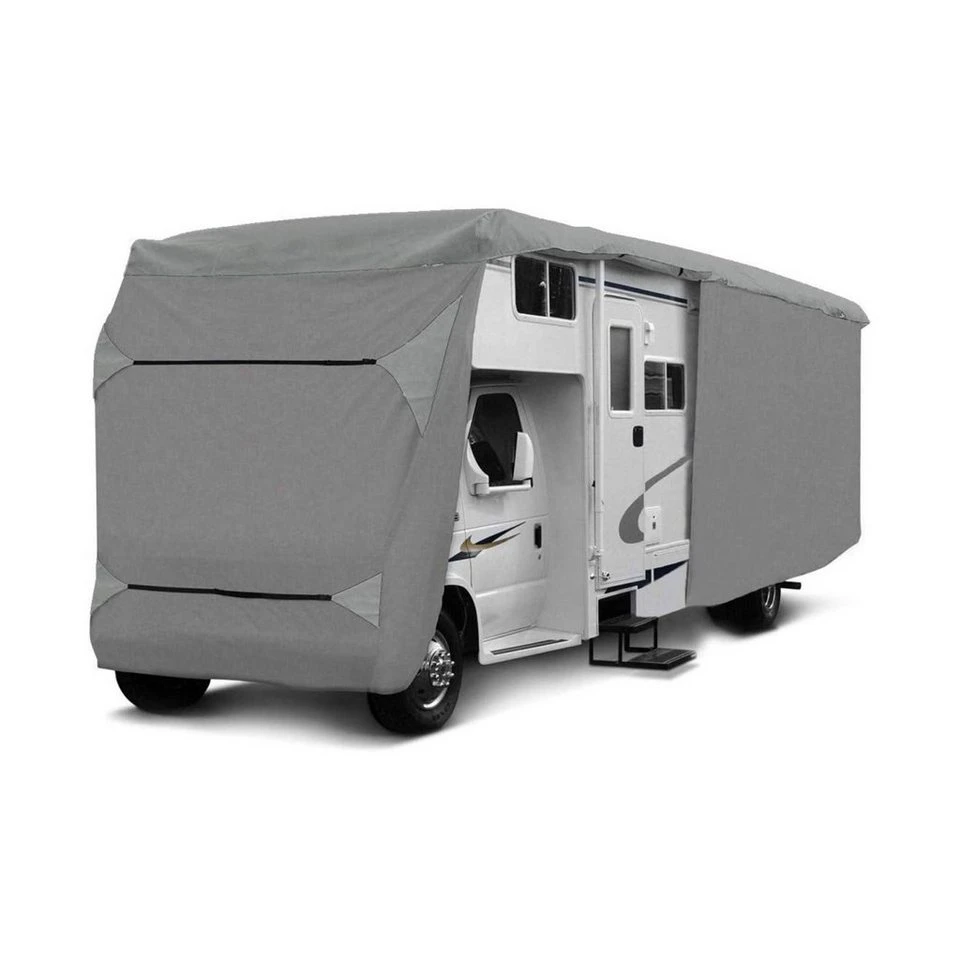 MOVAN Wohnmobilschutzhülle Wohnmobil Abdeckplane Polyamid Dunkelgrau 570 bis 970 cm