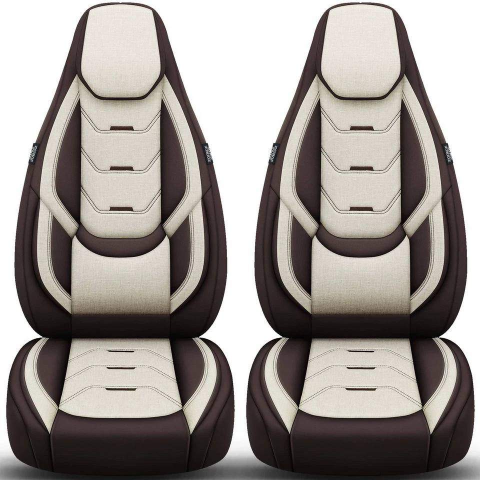 BREMER SITZBEZÜGE Autositzbezug Adria Matrix Axess Plus Supreme H10 Braun Beige Fahrer Beifahrer