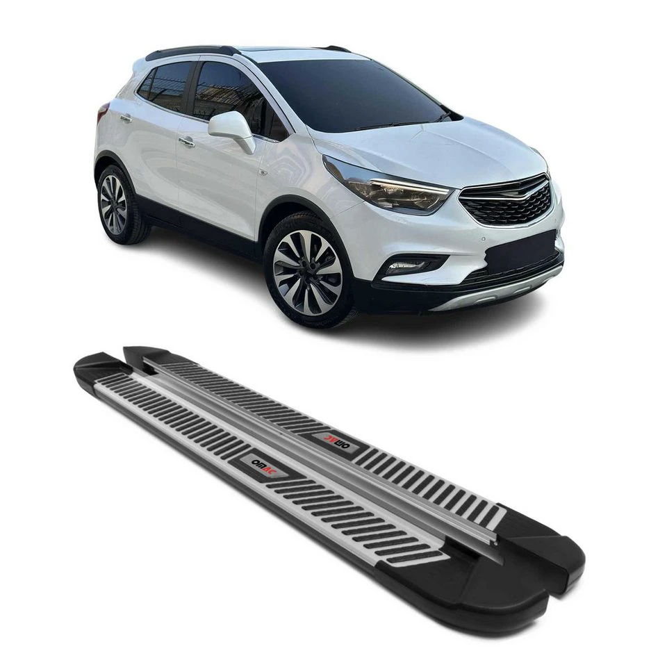 OMAC Seitenbretter Opel Mokka 2012-2019 Aluminium 2-tlg. rutschfest