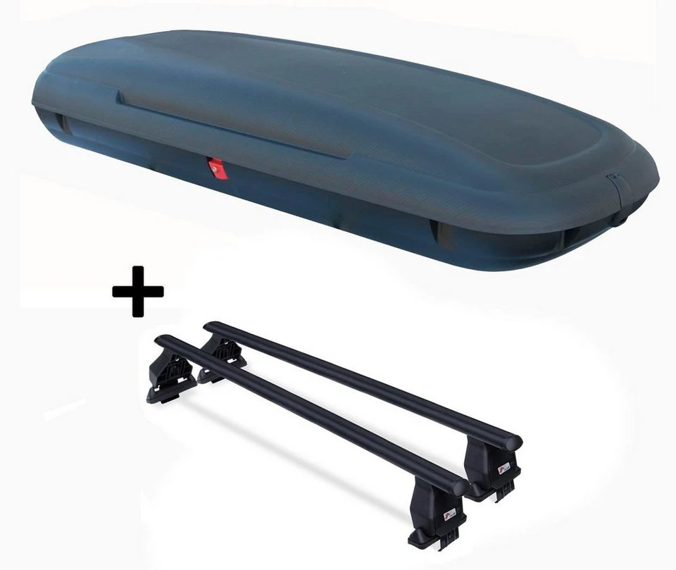 VDP Dachbox 480 Liter Carbon-Optik abschließbar Dachträger TEMA Seat Mii 5 Türer ab 2012