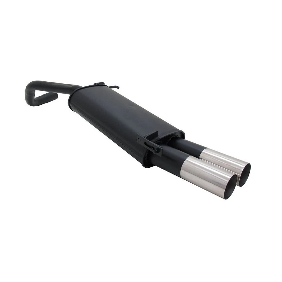 OMAC Novus Sportendschalldämpfer VW Polo 9N 9N3 2x76 mm Edelstahl-Endrohr mit EG-Genehmigung